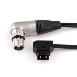 [DTAP-XLRFEMALE] D-Tap to Right Angle 4-Pin Female Cable