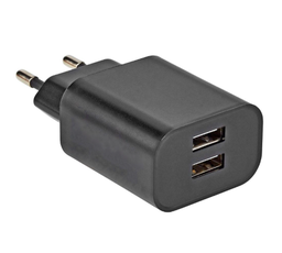 [USB.ADAP.DUAL.2400] 230V USB adapter dual port 2400 mA